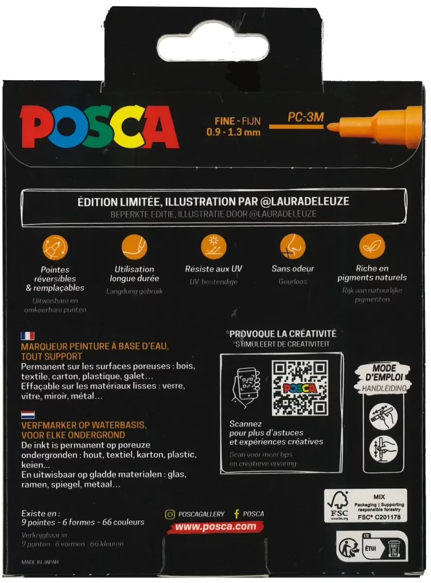 Posca Uni PC-3M Paintmarker - 5mm - 8 Stuks Popkleuren