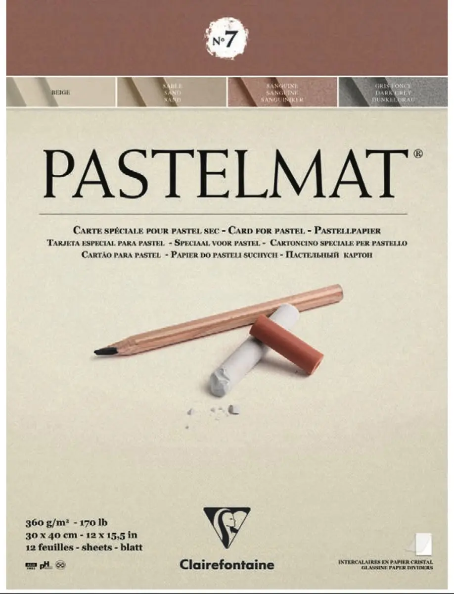 Clairefontaine Pastelmat Pad No.7 - 30x40cm - 12 Stuks