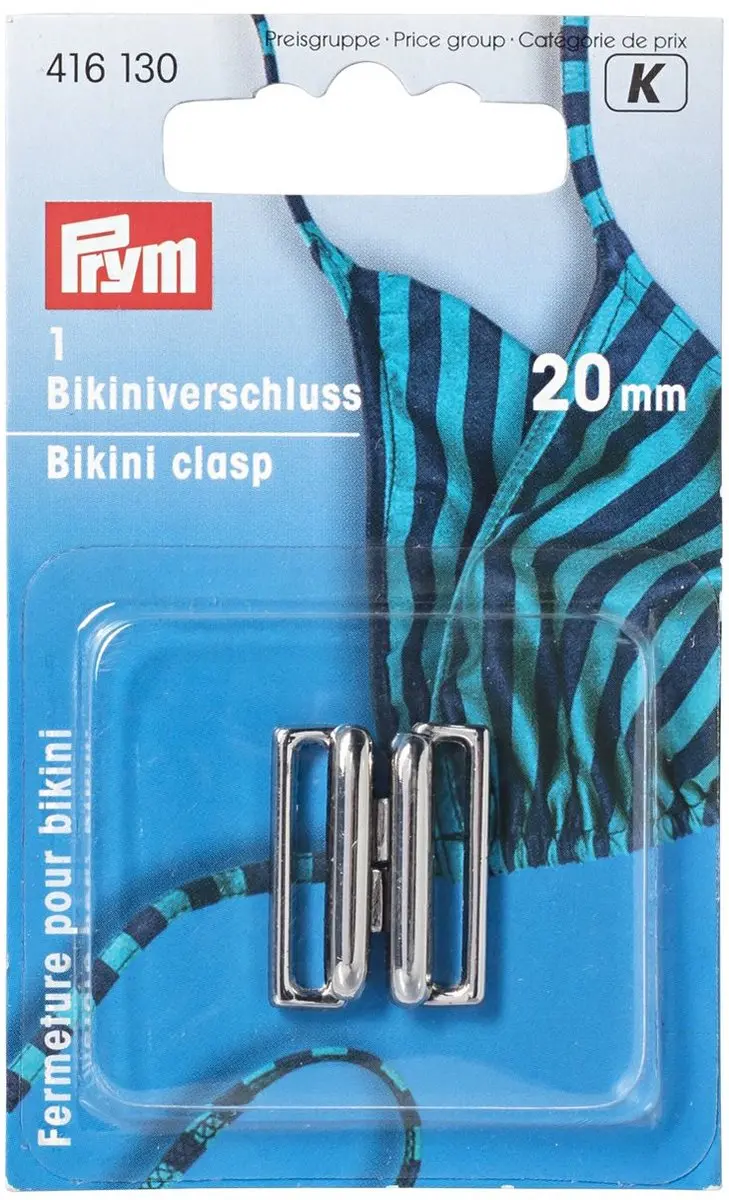 Prym Bikinisluiting 20mm Zilverkleurig