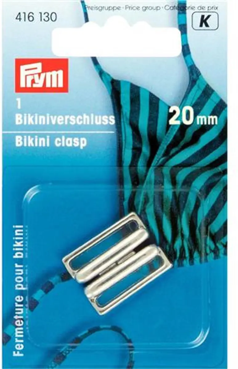 Prym Bikinisluiting 20mm Zilverkleurig
