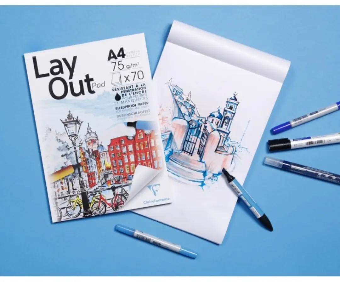 Clairefontaine Layout Pad A3 70 Vel - 75 g/m² Wit