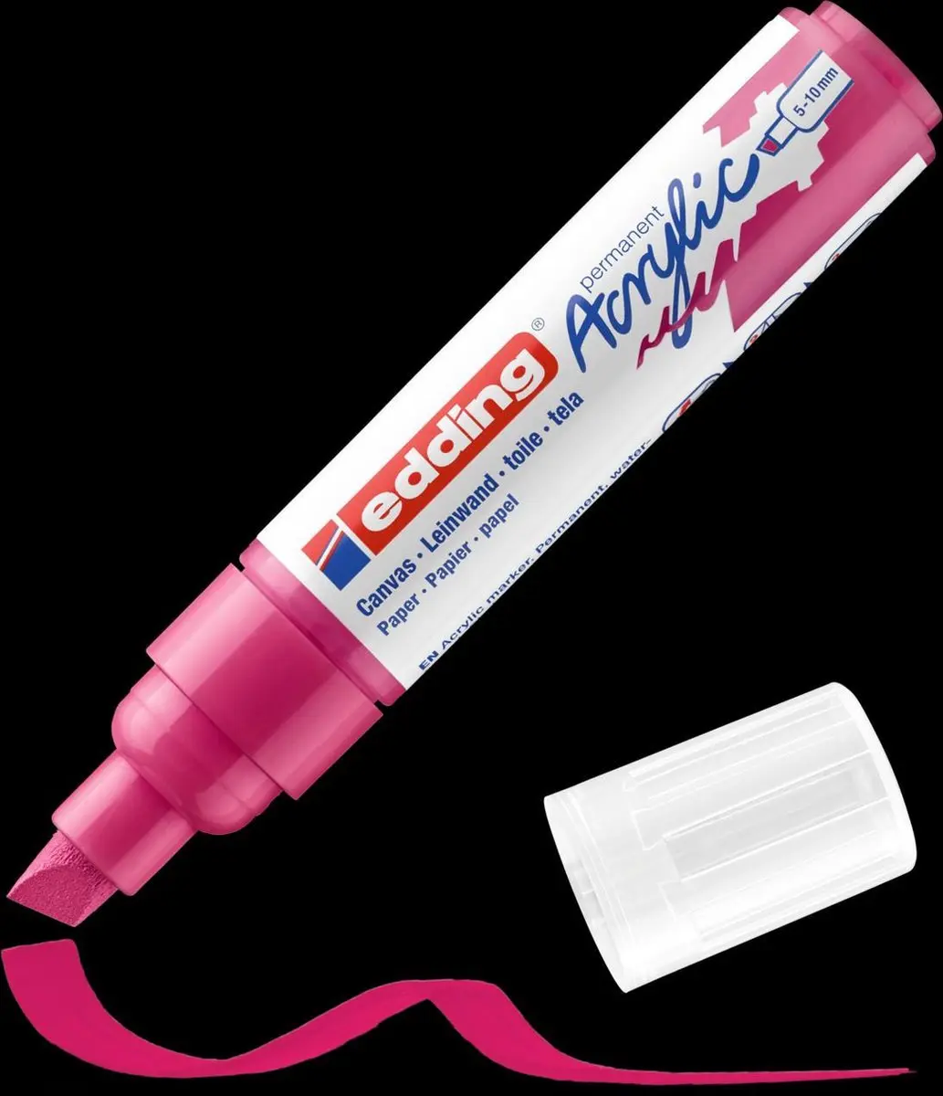 edding 5000 Acrylmarker Breed 909 Telemagenta - afbeelding 3 van 3