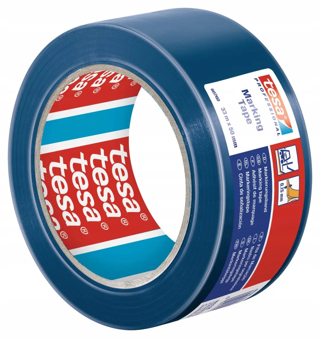 Tesa tesaflex Waarschuwingsband 50mm - Blauw - 33m