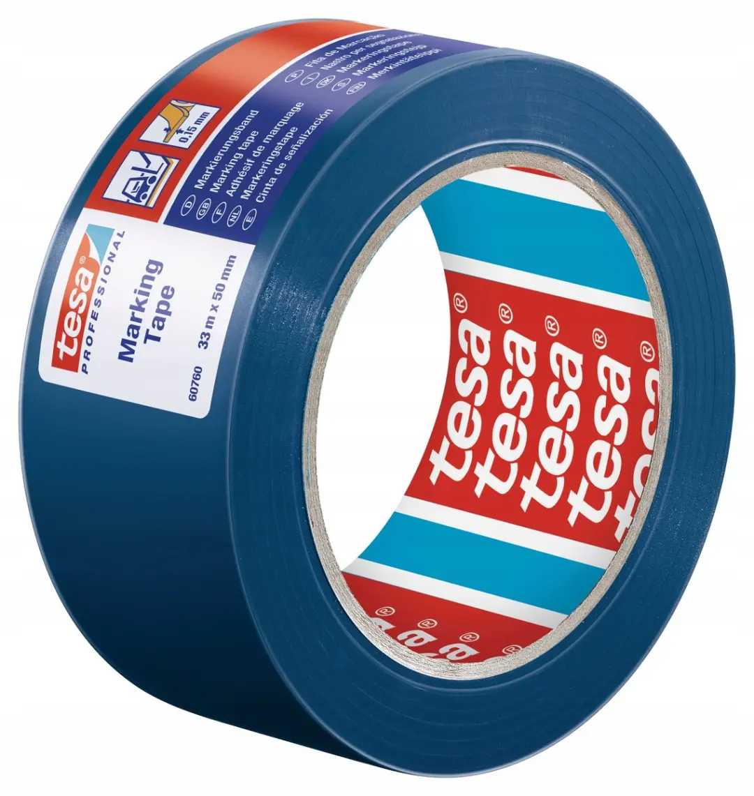 Tesa tesaflex Waarschuwingsband 50mm - Blauw - 33m