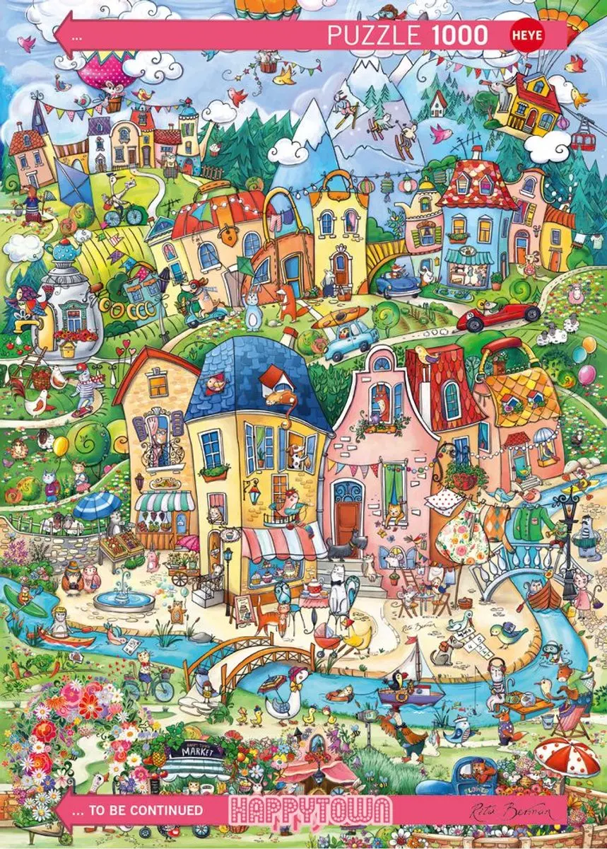 Heye Good Morning, Happytown Puzzel 1000 Stuks - Meerkleurig