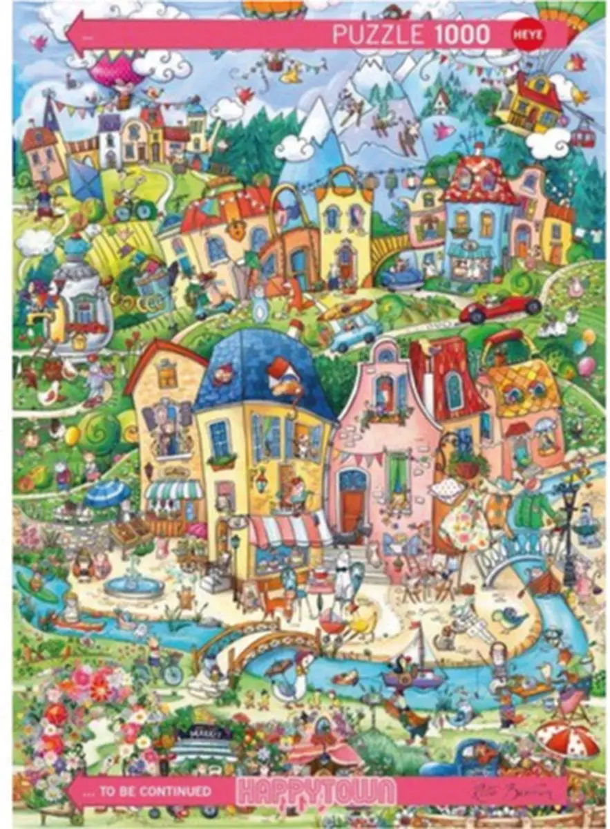 Heye Good Morning, Happytown Puzzel 1000 Stuks - Meerkleurig