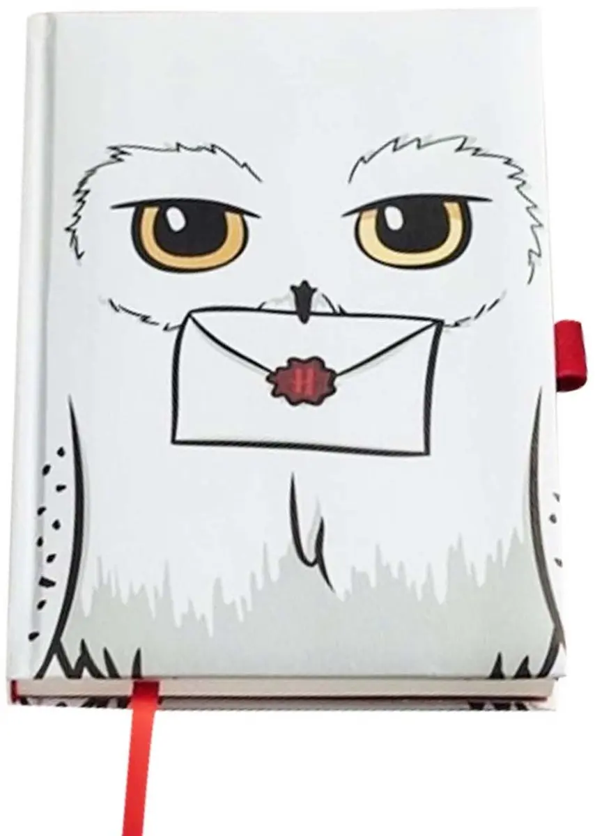 Harry Potter A5 Notitieboek met Pen - Hedwig Motief Wit