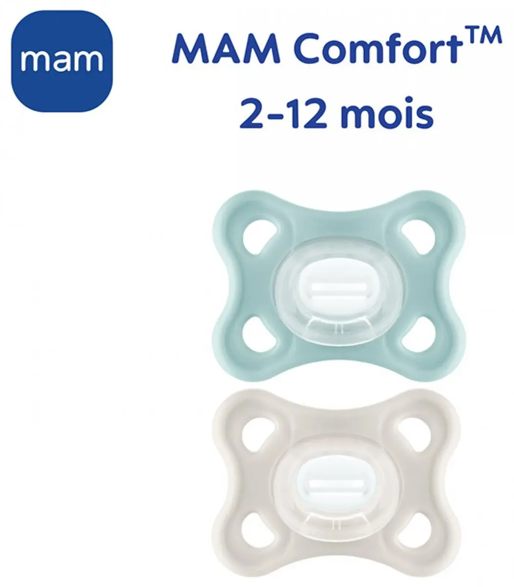 MAM 2 Comfort Fopspenen 2-6 Maanden - Blauw/ Groen