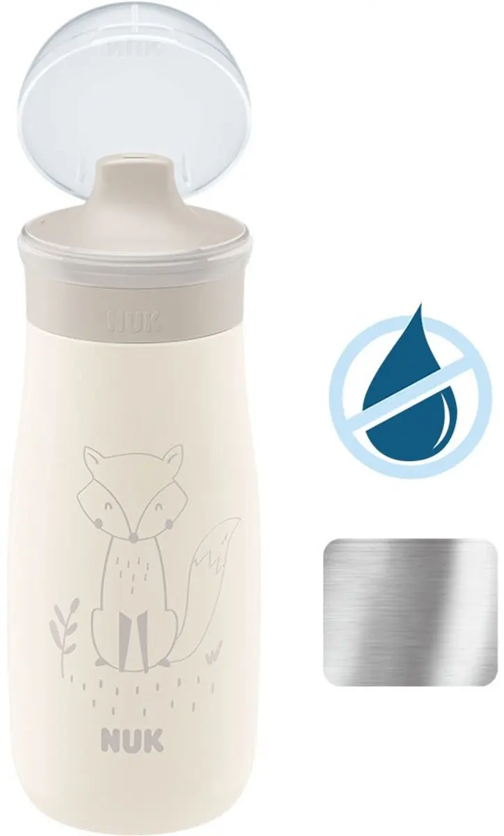 NUK Mini-Me Roestvrijstalen Babyfles 300ml