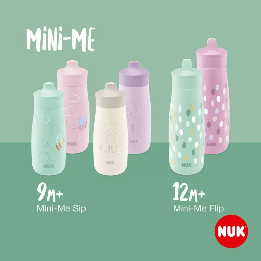 NUK Mini-Me Roestvrijstalen Babyfles 300ml - Beige