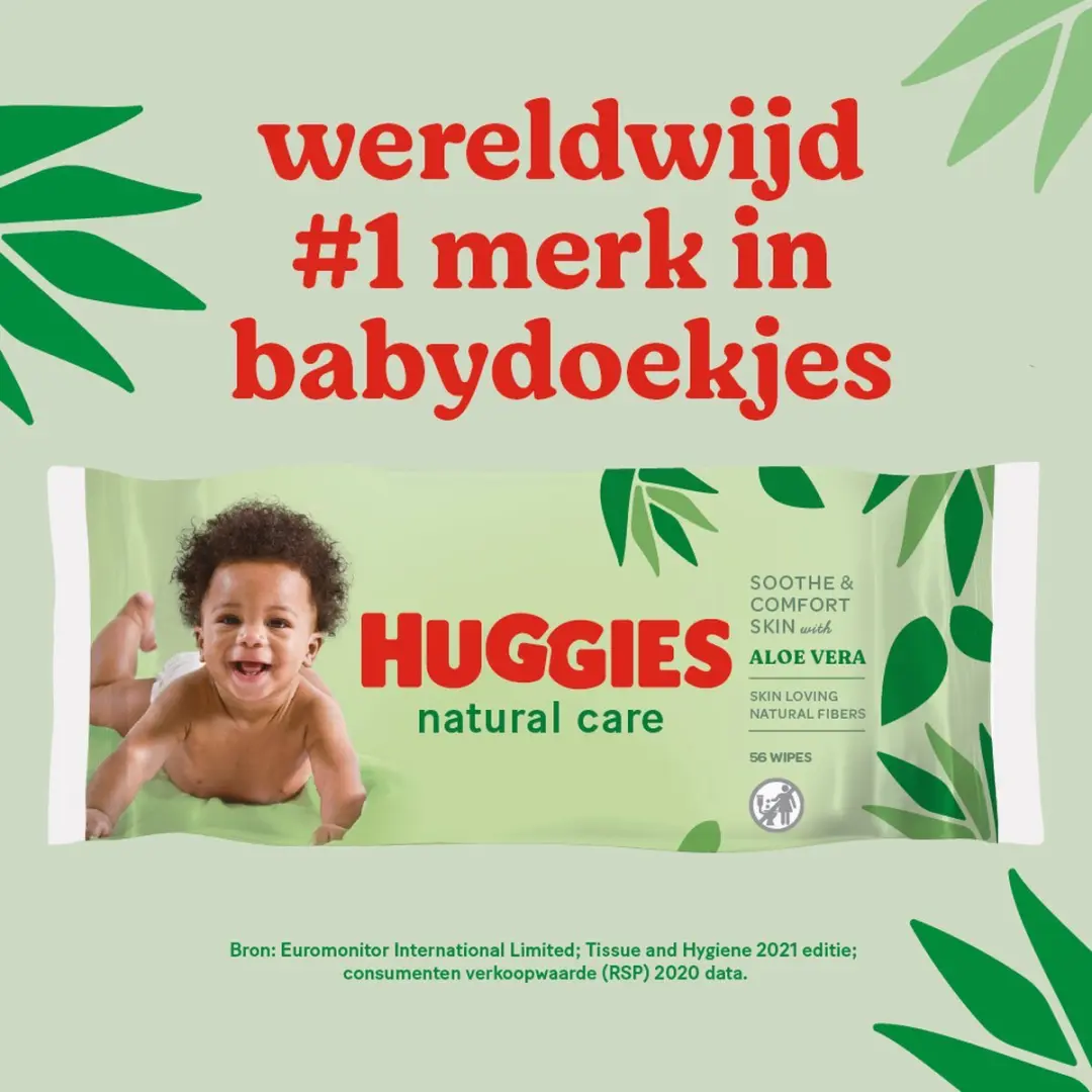 Huggies Natural Care Billendoekjes - 20x56 Stuks