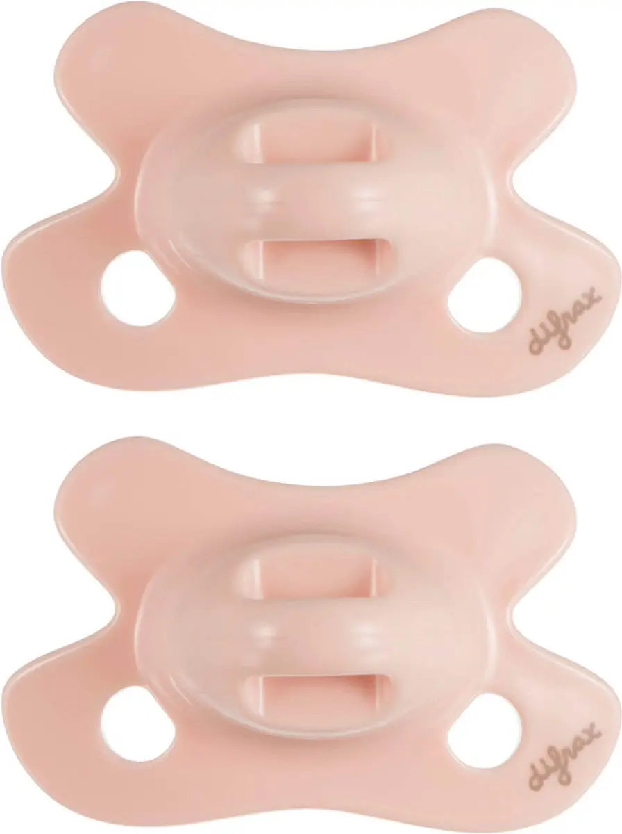 Difrax Natural Fopspeen Newborn Roze & Lichtroze