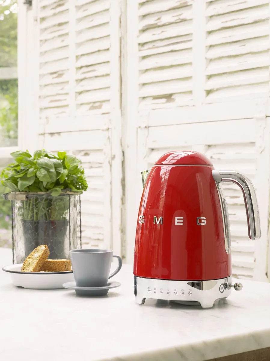 Smeg KLF04RDEU Waterkoker 1,7L - 7 Temperaturen - Rood