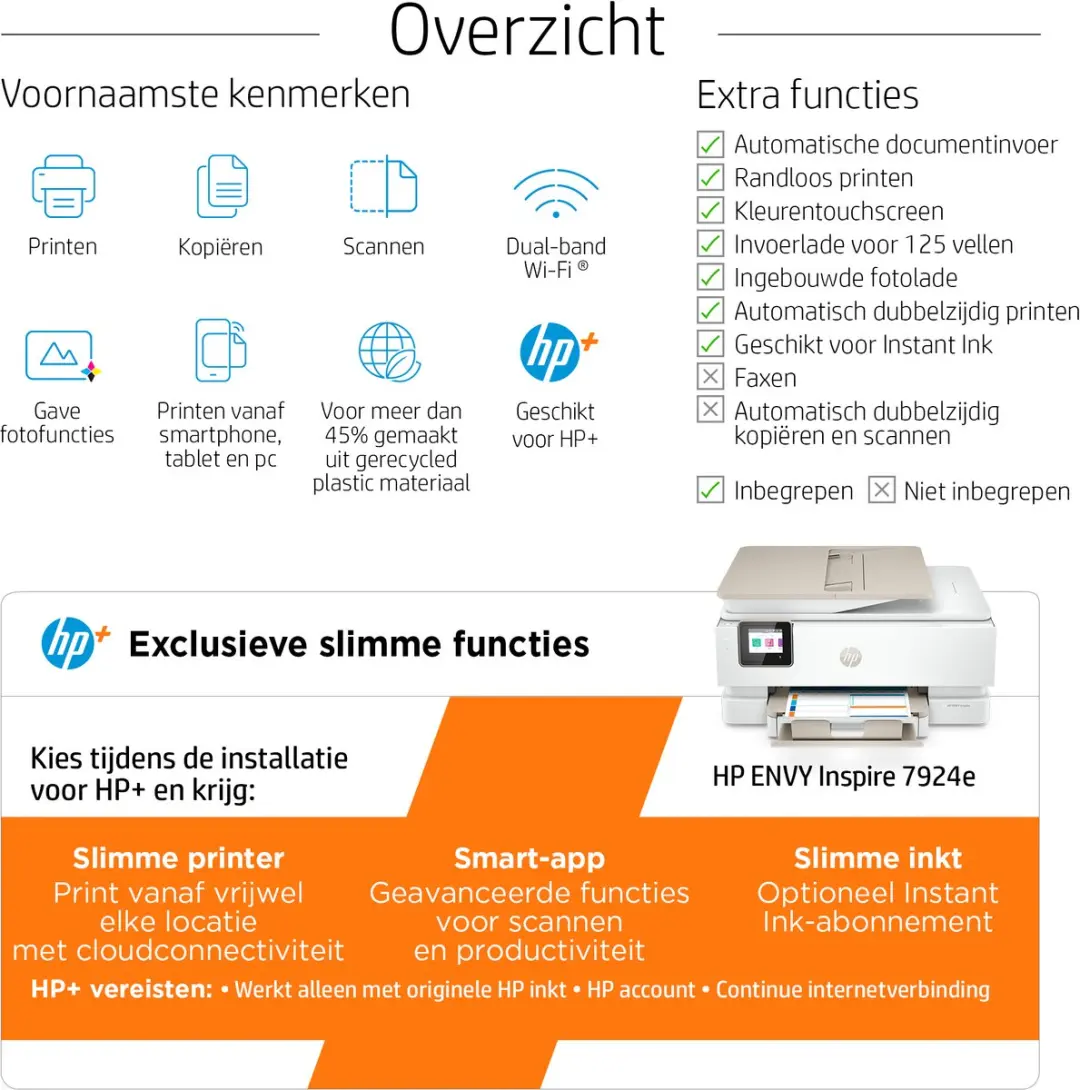 HP ENVY Photo Inspire 7924e 349W0B All-in-One Printer - Beige