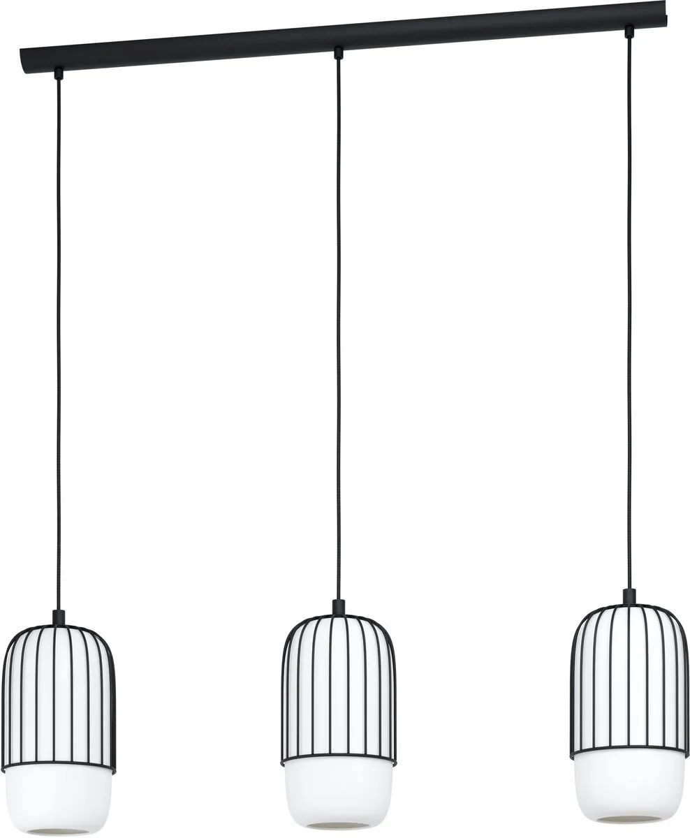 Eglo Muleges Hanglamp E27 - 96cm - Zwart/Wit