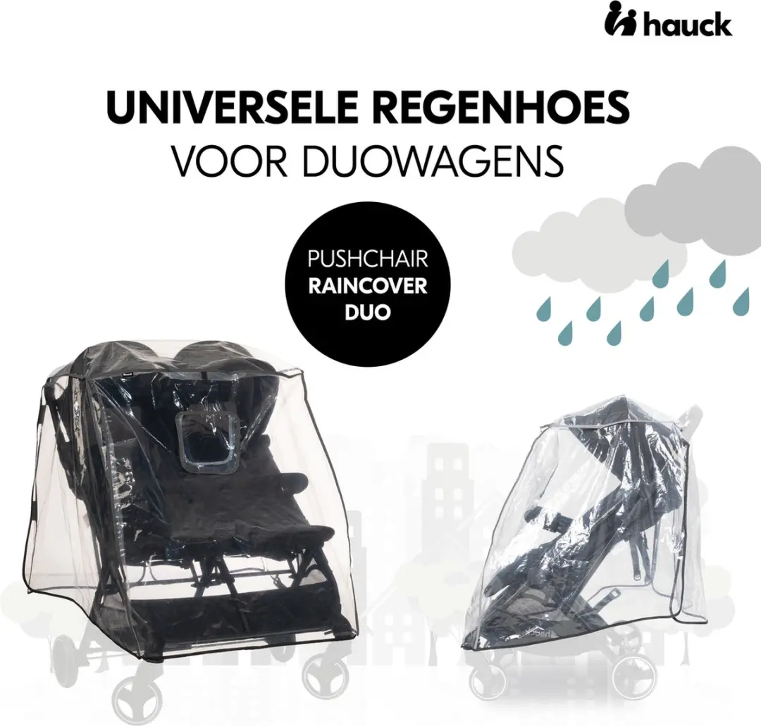 Hauck Duo Regenhoes - Transparant - afbeelding 4 van 6