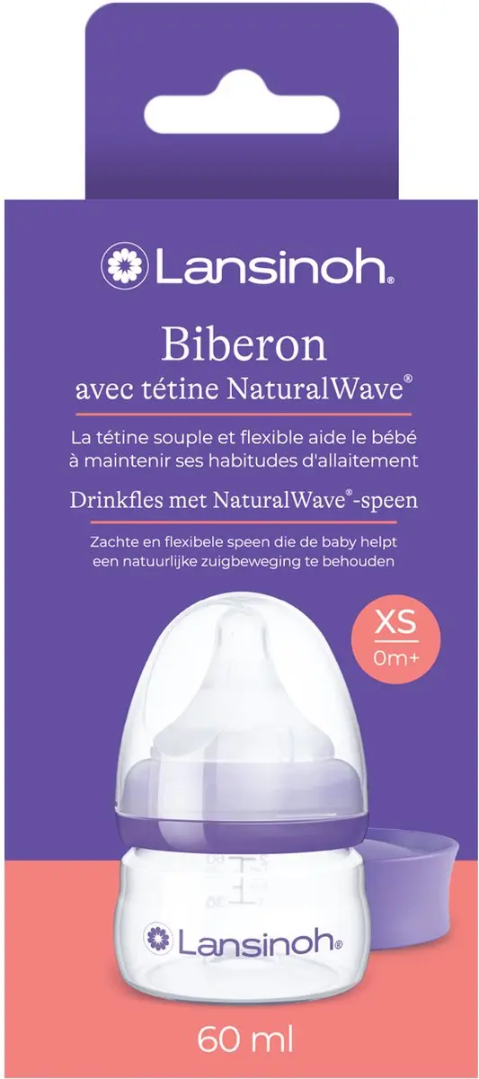 Lansinoh Fles 60ml met Natural Wave Speen
