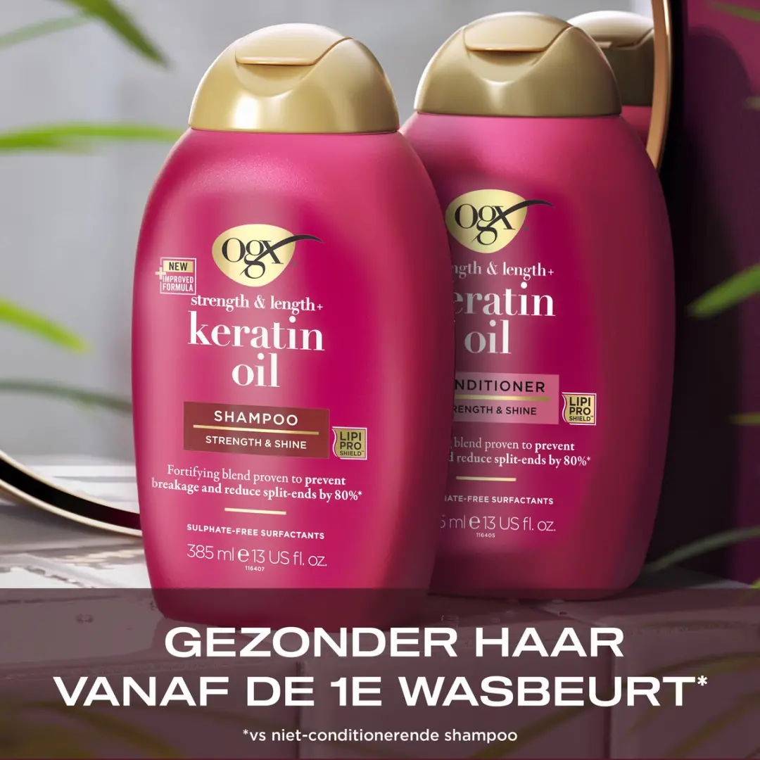 OGX Keratin Oil Shampoo 6x385ml - Sulfaatvrij