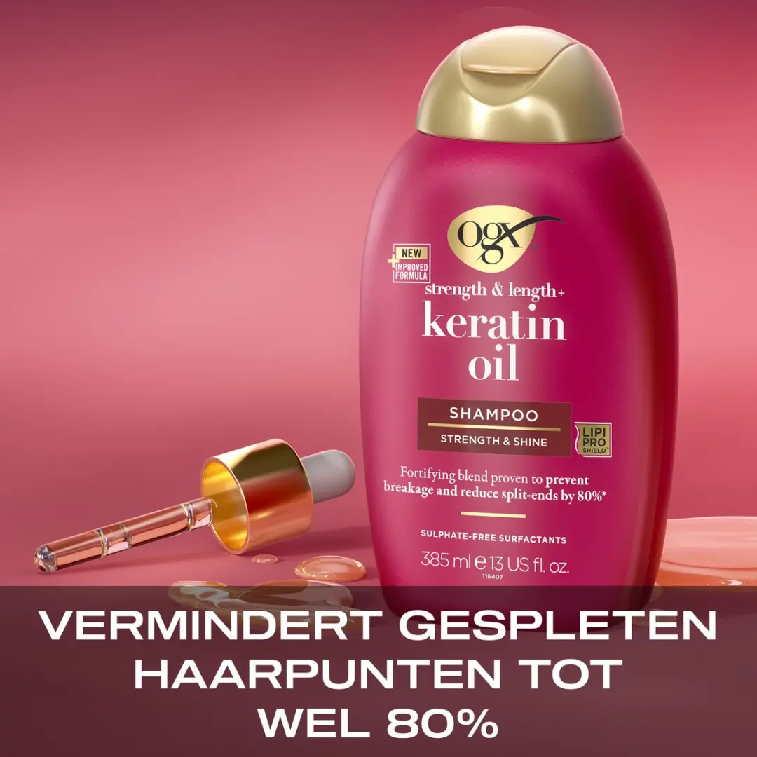 OGX Keratin Oil Shampoo 6x385ml - Sulfaatvrij