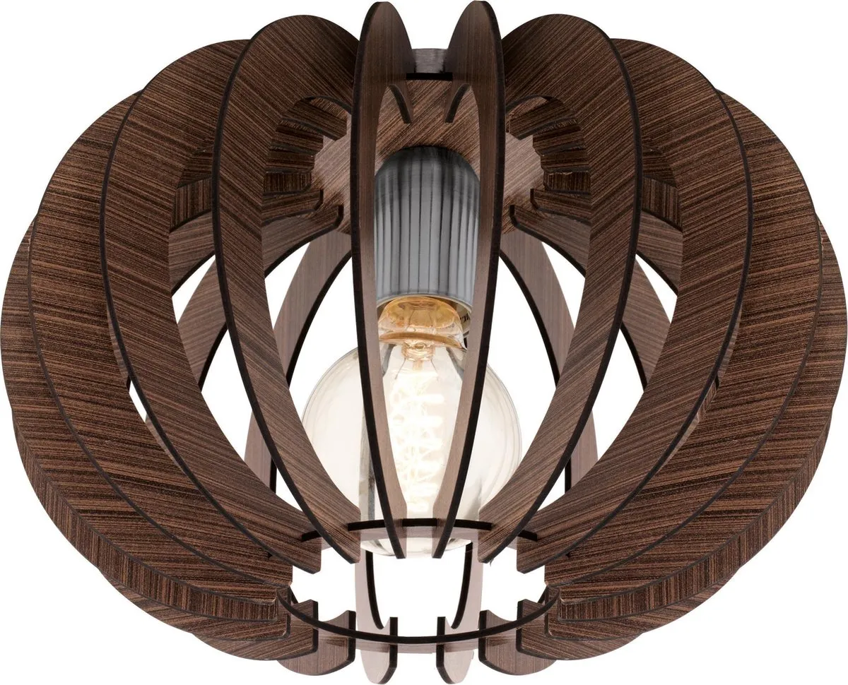 Eglo Stellato Plafondlamp E27 - Ø30cm - Donkerbruin/Nickel