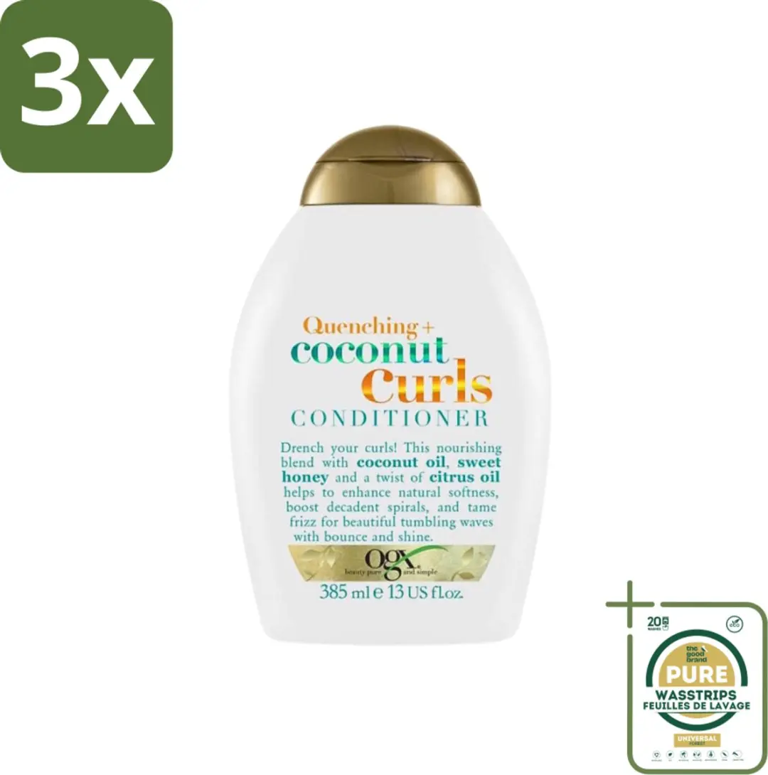 OGX Coconut Curls Conditioner 385ml - 3 Stuks