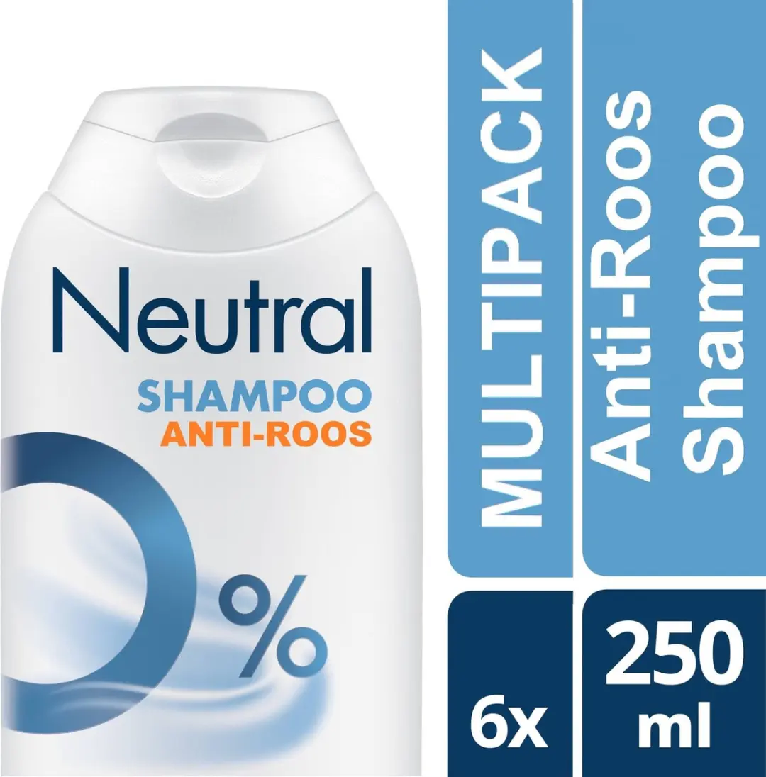 Neutral Parfumvrij Anti-Roos Shampoo 250ml - 6 Stuks