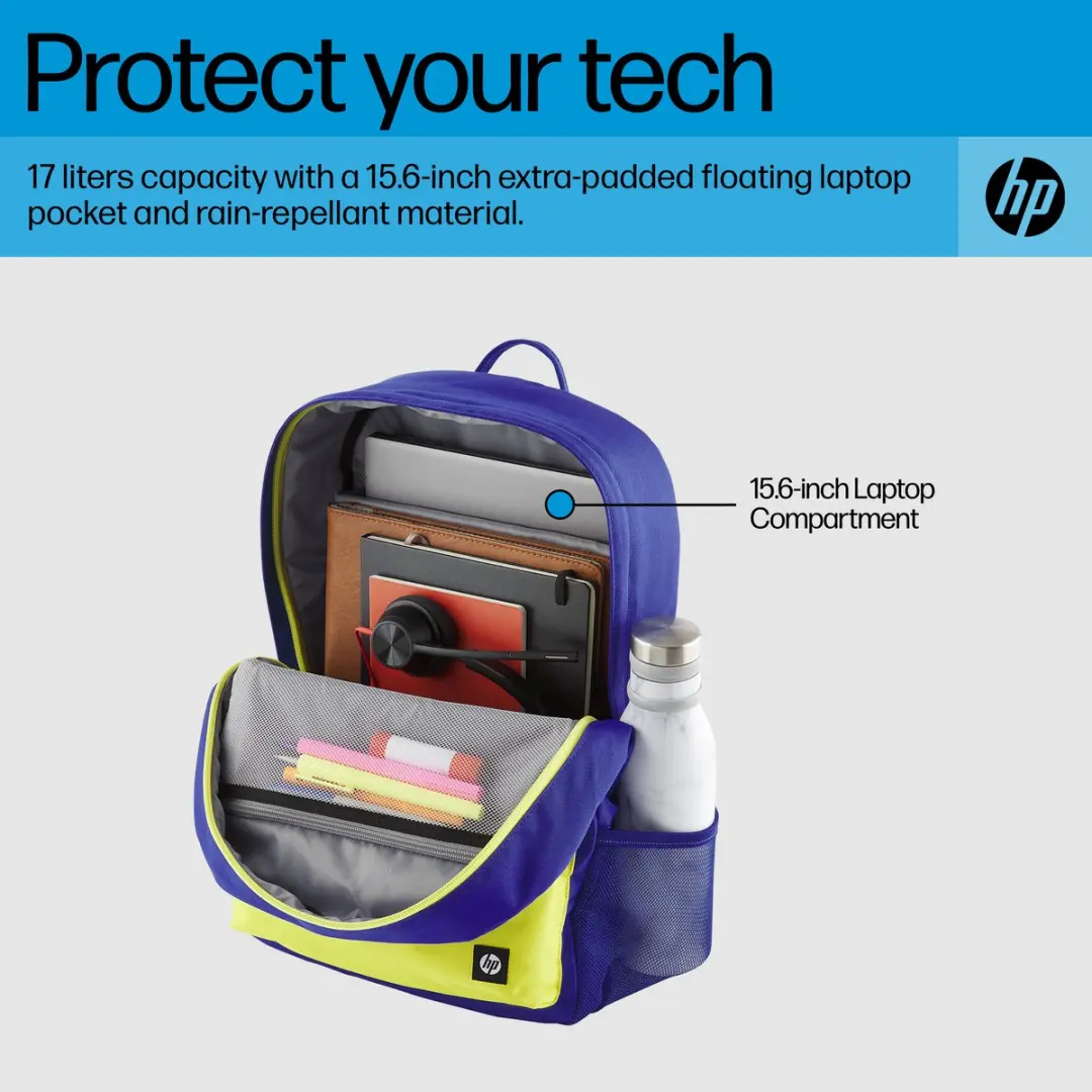 HP Campus Backpack 7K0E4AA - 15.6 inch - Groen/Grijs - afbeelding 6 van 6