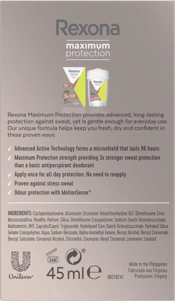 Rexona Maximum Protection Stress Control Dry Deodorant - 18 Stuks