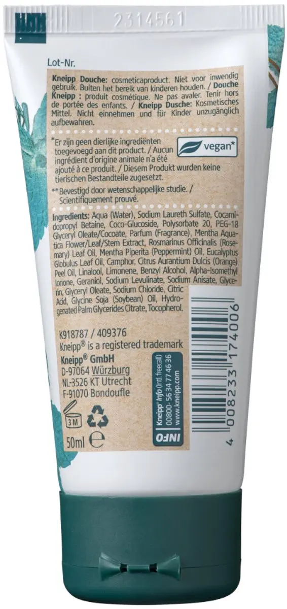 Kneipp Goodbye Stress Mini Douchegel 50ml - 8 Stuks