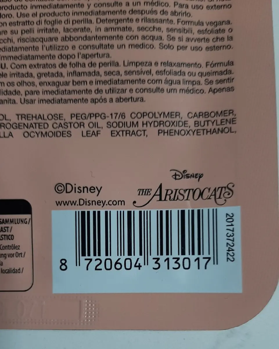 Sence Disney Classics Marie Aristocats Diepreinigend Gezichtsmasker - 23ml - Zalmroze