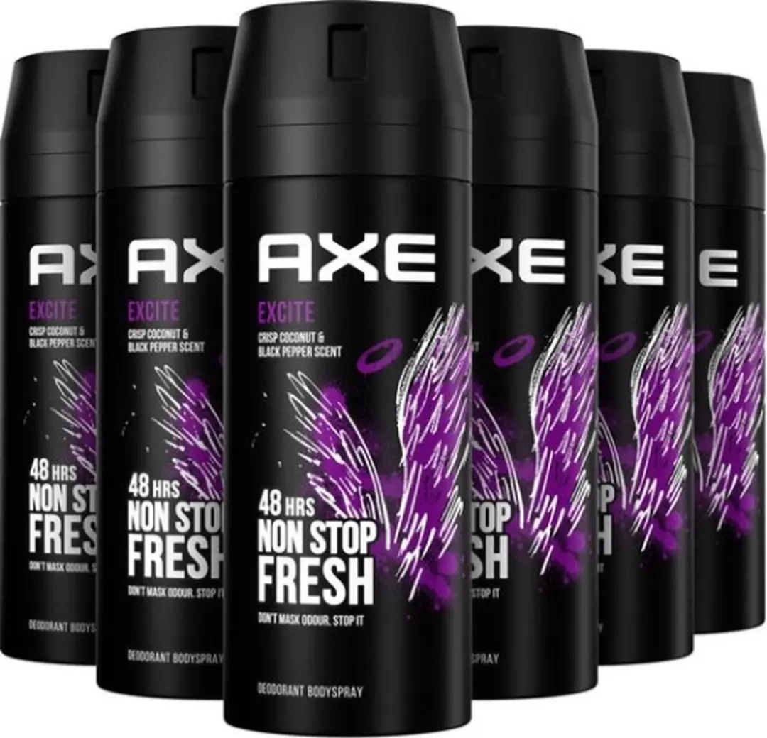 Axe Excite Body Spray - 6 Stuks (150ml)