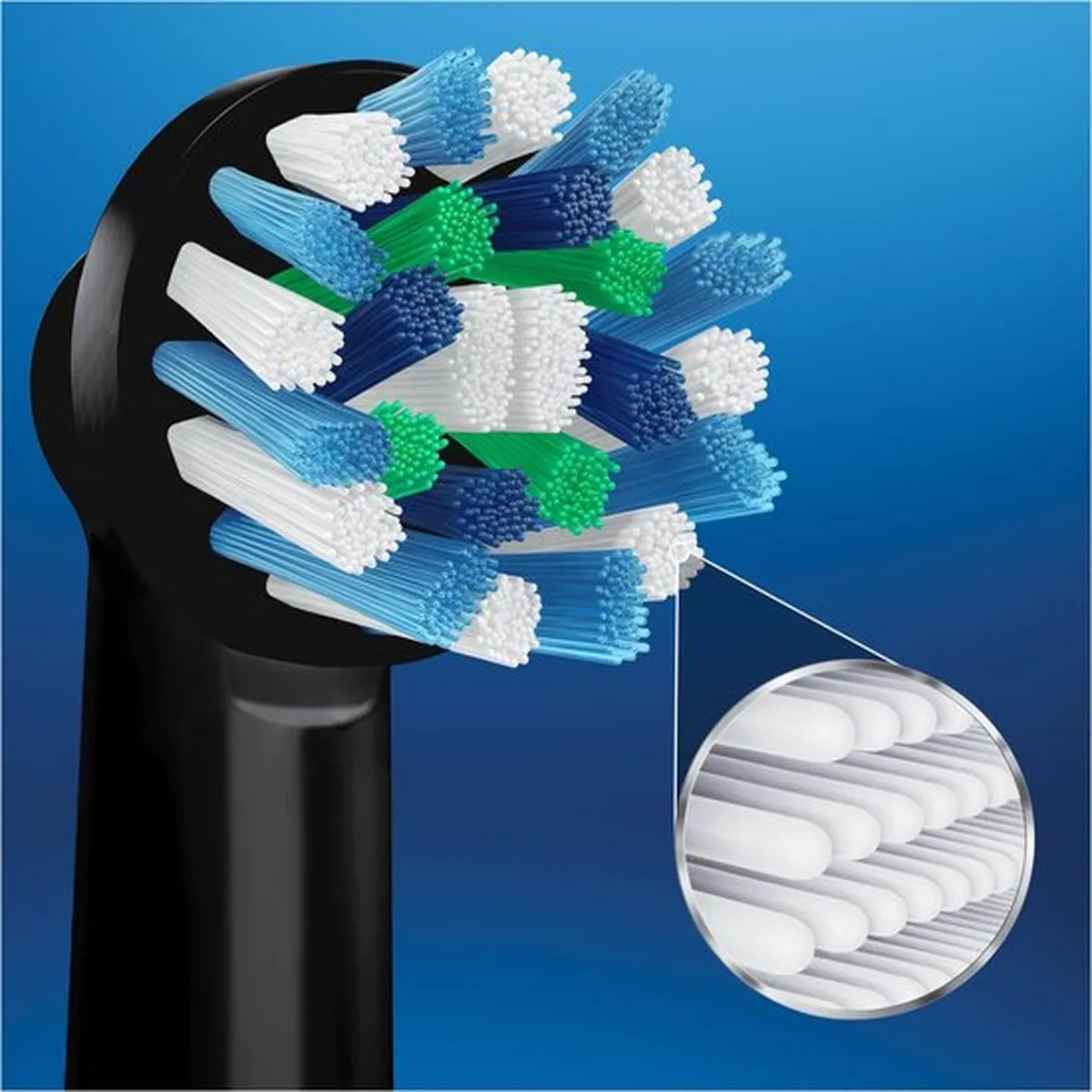 Oral-B CrossAction Opzetborstels - 2 Stuks - Zwart
