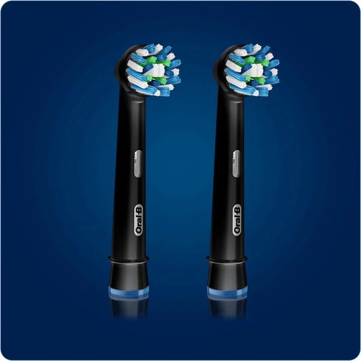 Oral-B CrossAction Opzetborstels - 2 Stuks - Zwart