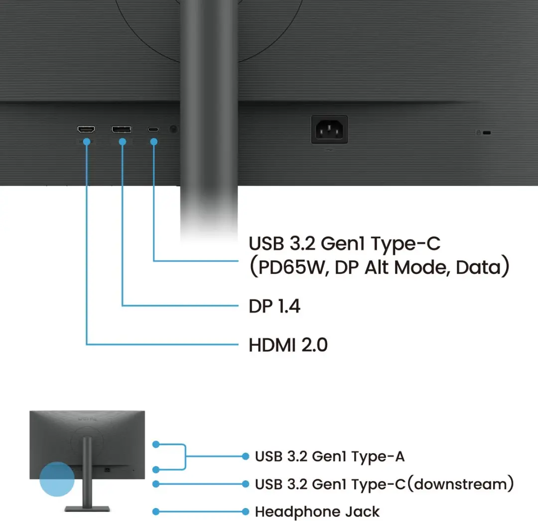 BenQ RD270Q 27" QHD IPS Monitor - 144Hz - USB-C 65W