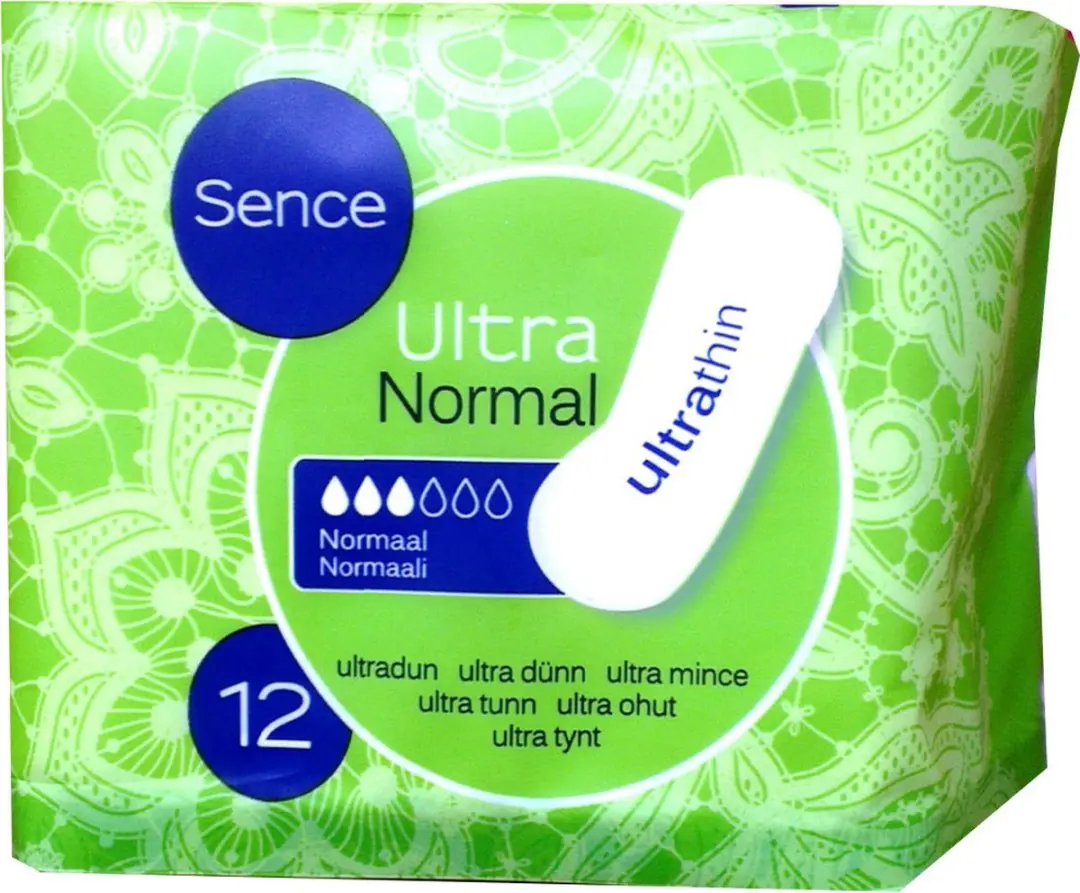 Sence Maandverband Normaal 12 Stuks - Groen/Wit
