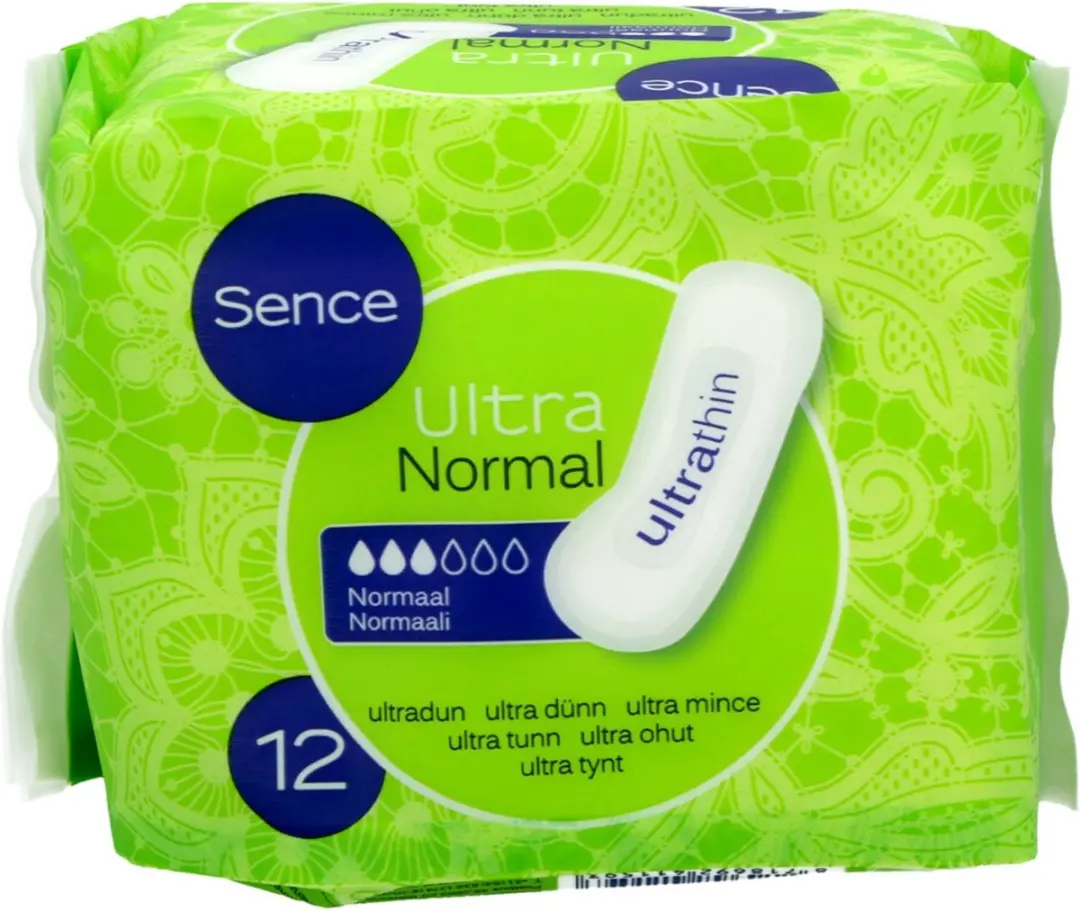 Sence Maandverband Normaal 12 Stuks - Groen/Wit