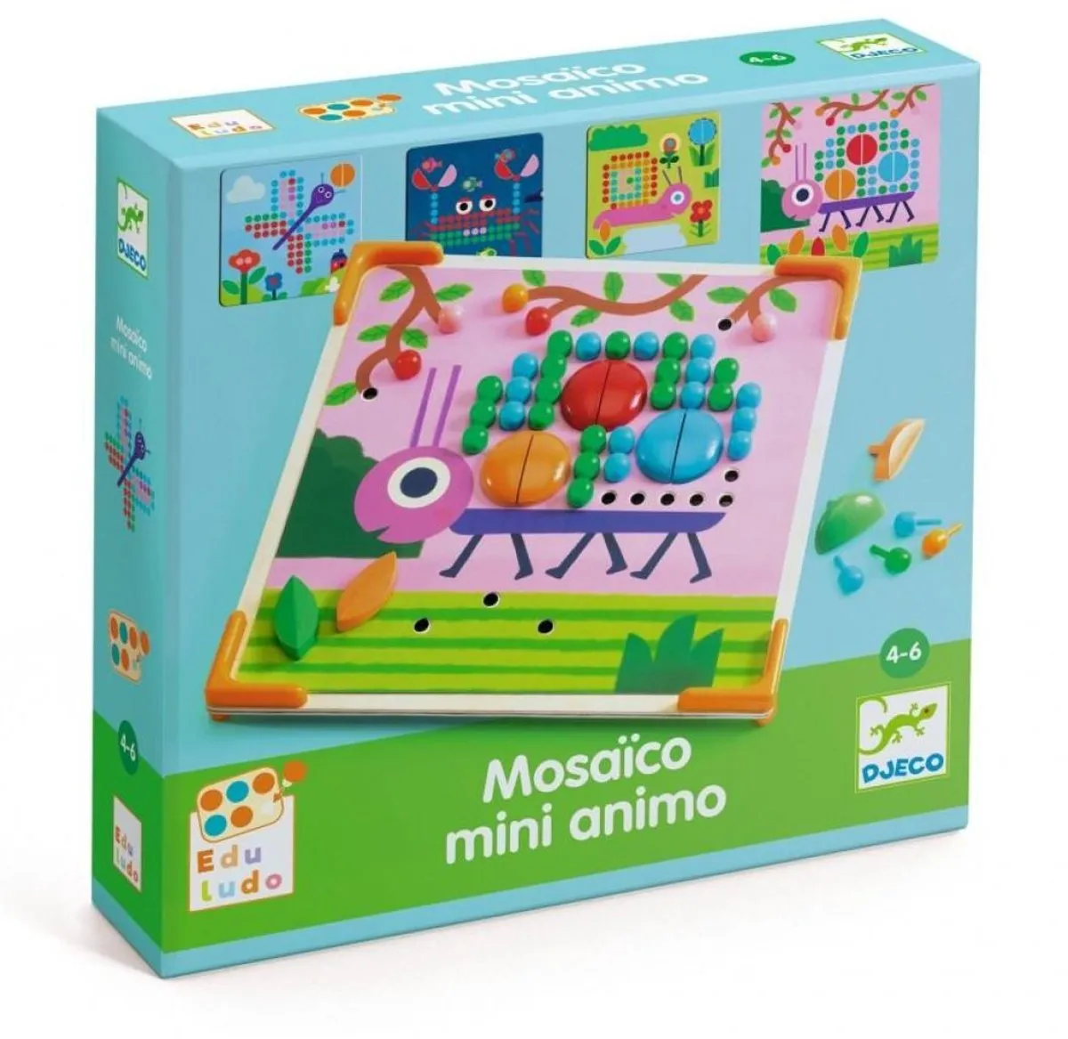Djeco Mini Animo Mozaïekspel - Multicolor - afbeelding 2 van 3