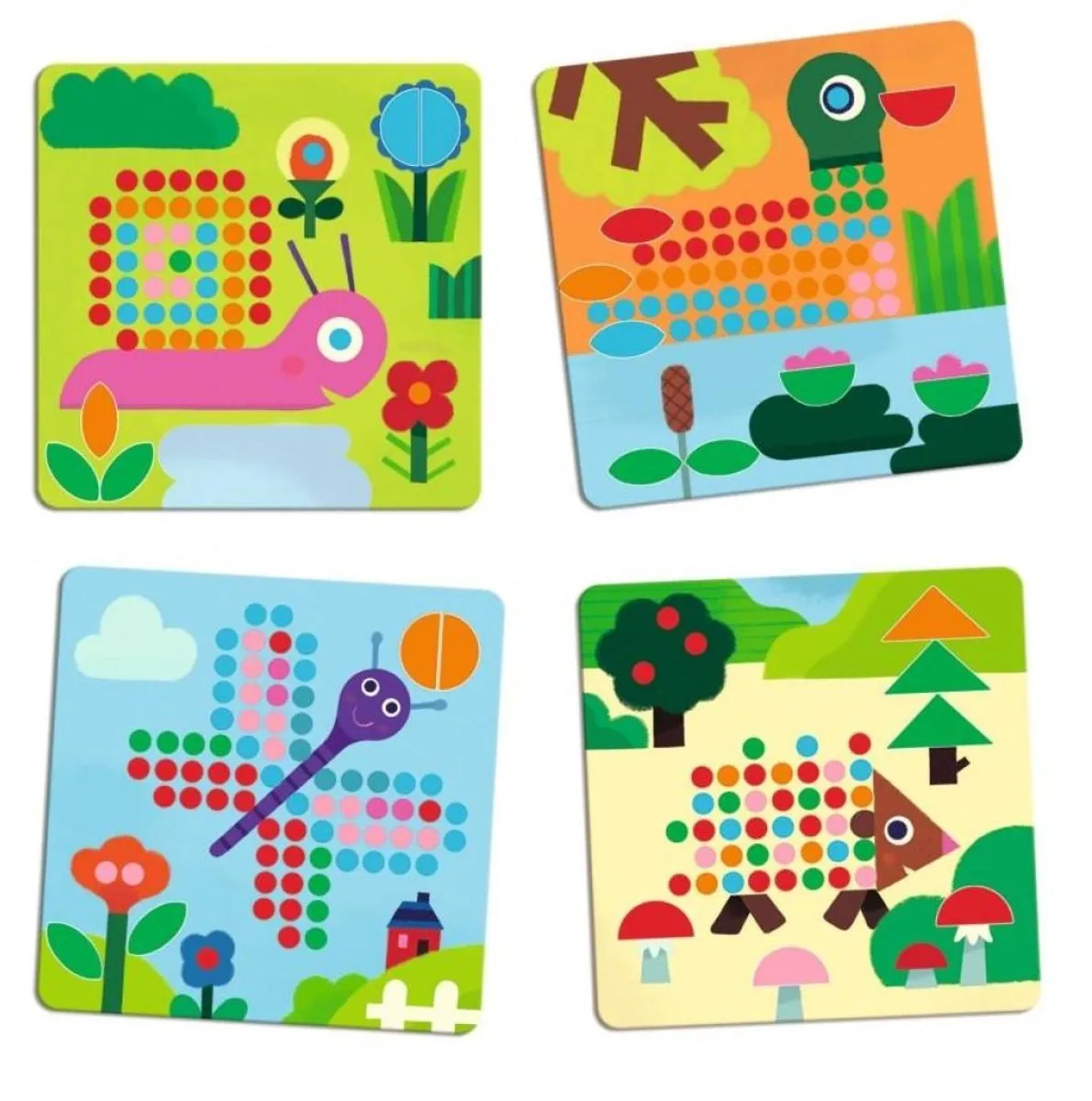 Djeco Mini Animo Mozaïekspel - Multicolor - afbeelding 3 van 3