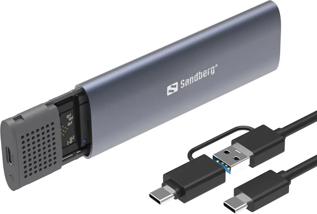 Sandberg 136-39 USB 3.2 M.2/NVMe SSD Behuizing - Zwart