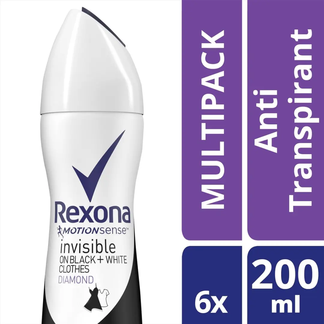 Rexona Woman Invisible Diamond Deo Spray - 6x200ml