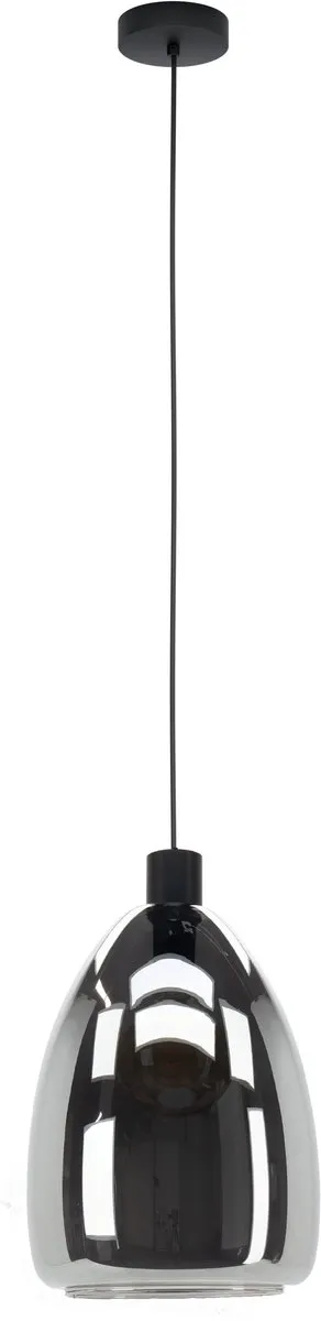 Eglo Chelvey Hanglamp E27 - Ø30cm - Glas/Metal - Zwart