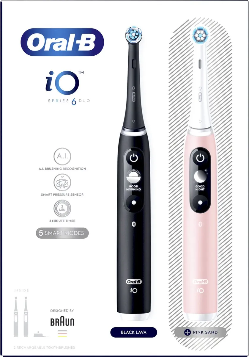 Oral-B iO6 Elektrische Tandenborstel - 5 Snelheden - 2 Stuks