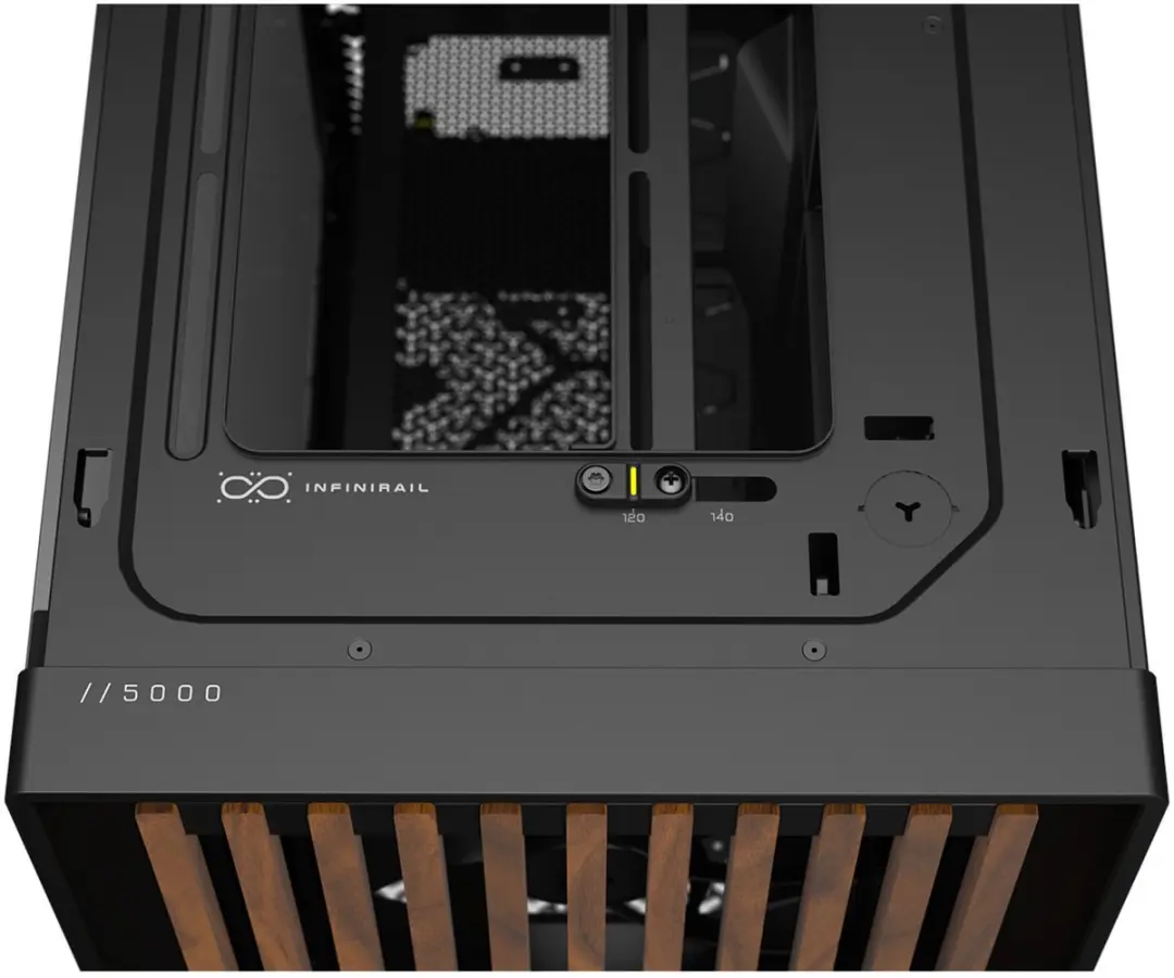 Corsair FRAME 5000D Wood RS PC-behuizing - Zwart - afbeelding 6 van 6