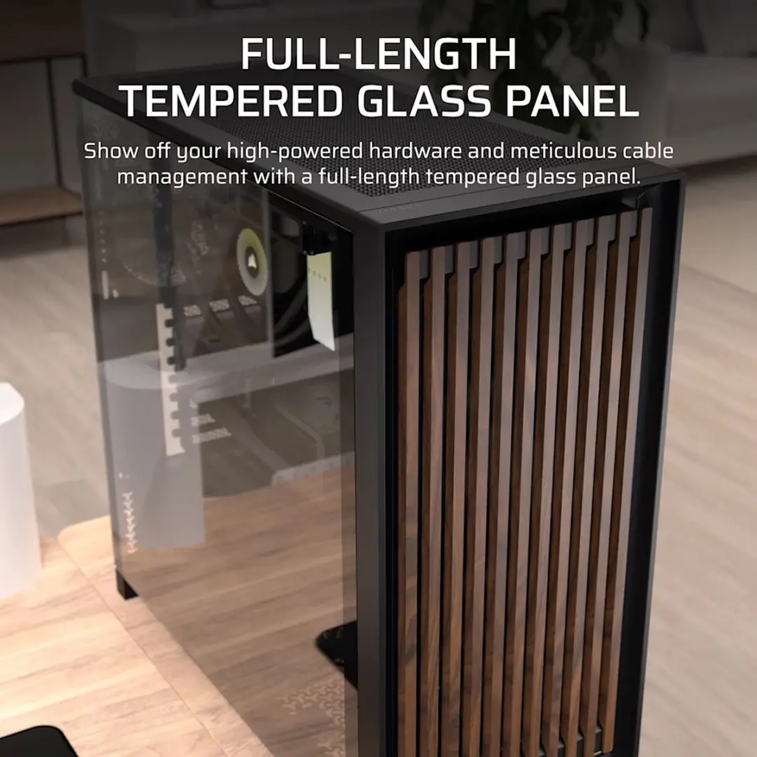 Corsair FRAME 5000D Wood RS PC-behuizing - Zwart