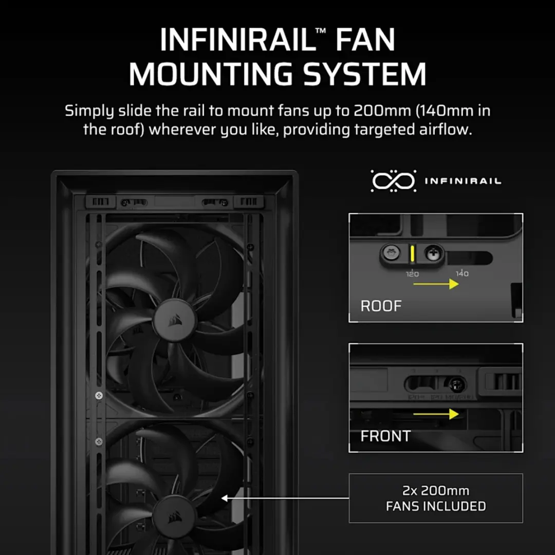 Corsair FRAME 5000D Wood RS PC-behuizing - Zwart