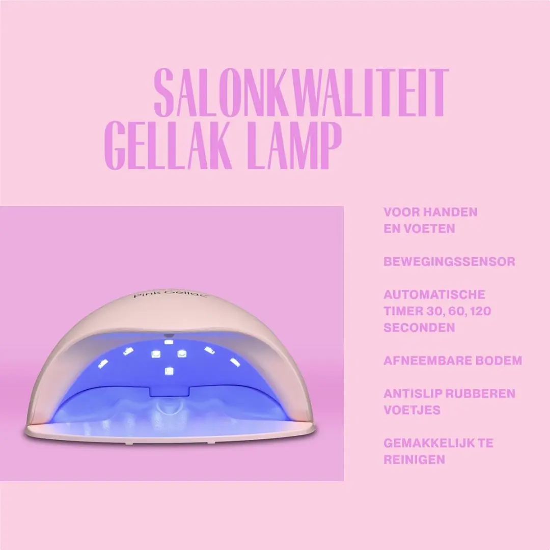 Pink Gellac Premium Starterpakket - 4 Gelkleuren 320ml + LED Lamp