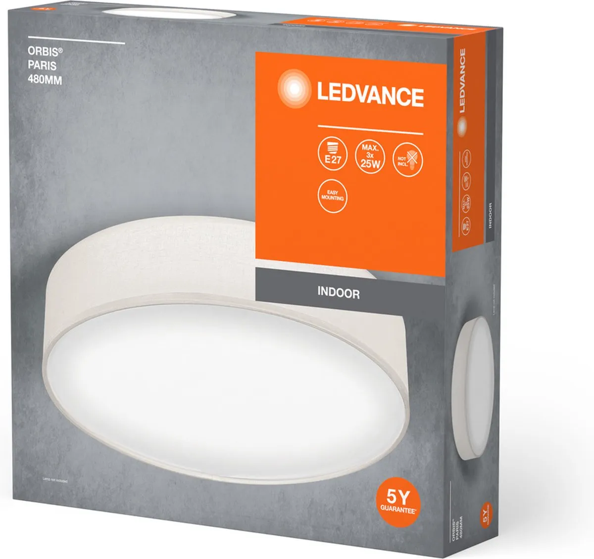 LEDVANCE Orbis Paris Plafondlamp 480mm Beige - 2x E14