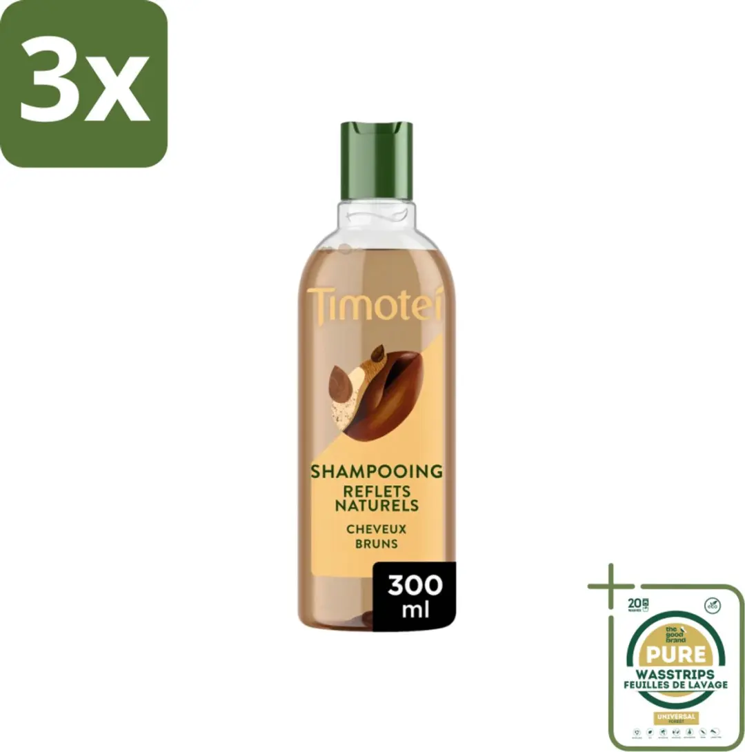 Timotei Intens Bruin Shampoo 300ml - 3 Stuks