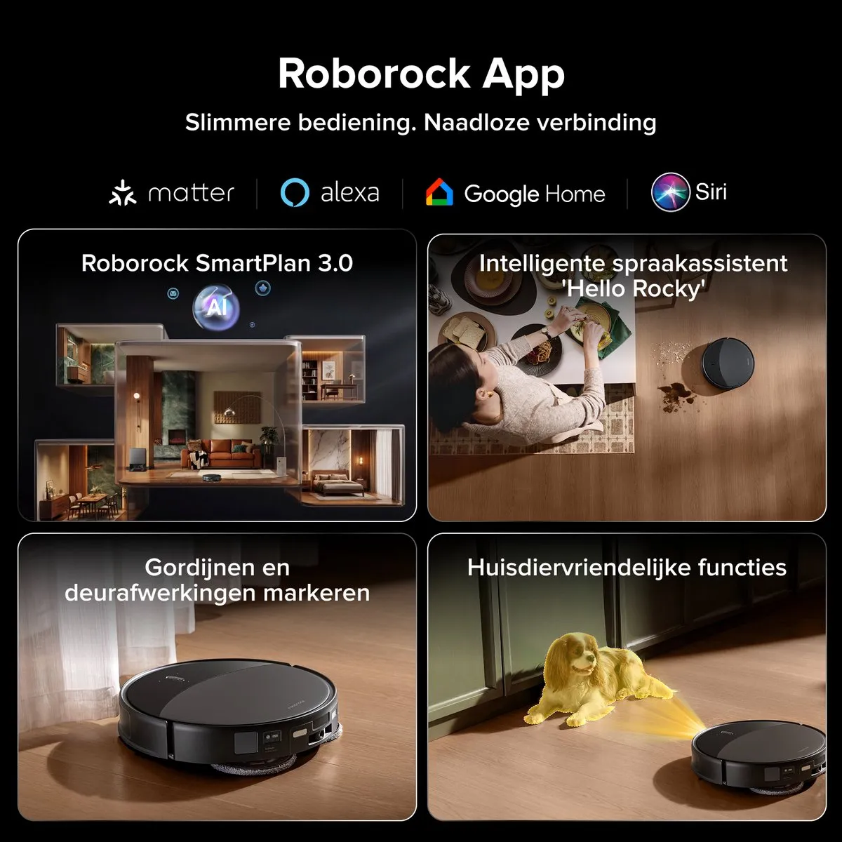 Roborock Saros 20 S20T52-00 Robotstofzuiger - 36000 Pa - Zwart