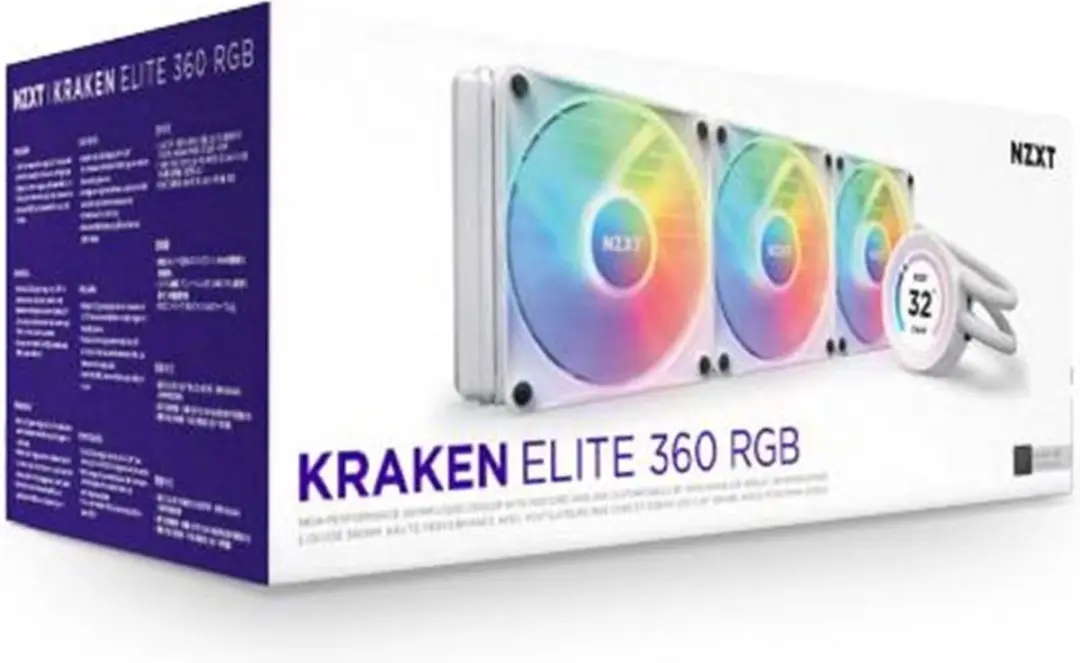 NZXT Kraken Elite RL-KR36E-W1 - 360mm Koelsysteem - Wit